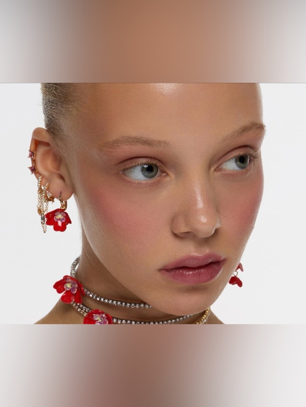 Wicked X 8 Other Reasons Poppy Earrings Red Floral  NWT